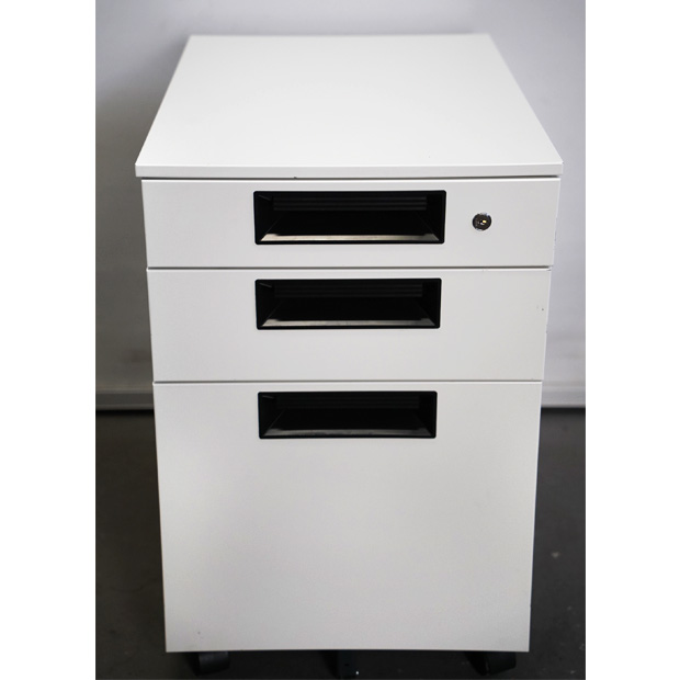 フラットライン　サイドキャビネット　サイドワゴン　SP-046SC-3 WH（4977564498443）｜中古・レンタル　インターリンク