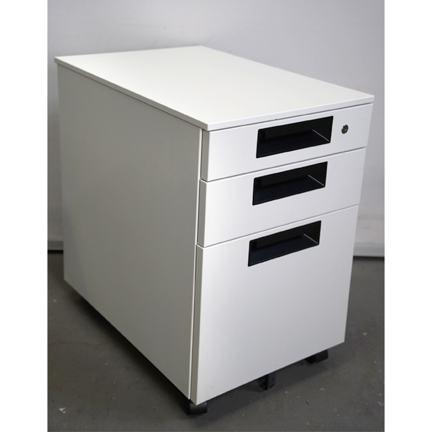 フラットライン　サイドキャビネット　サイドワゴン　SP-046SC-3 WH（4977564498443）｜中古・レンタル　インターリンク